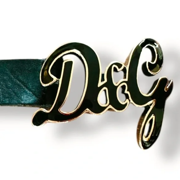 Dolce & Gabbana 00s black genuine leather enamel Logo buckle Bling Belt $_57.PNG?set_id=880000500F main image 2